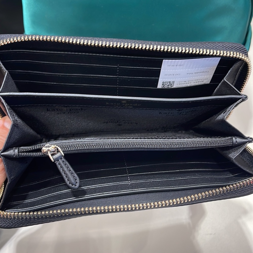 Kate Spade Chelsea Nylon Large Continental Wallet
Color: Black 
NWT - Picture 11 of 16